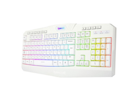 Teclado Gamer Redragon Harpe 2, Membrana, RGB, ABNT2, Full-Size, White, K503W-RGB V2