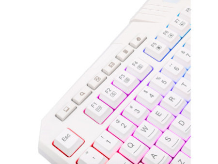 Teclado Gamer Redragon Harpe 2, Membrana, RGB, ABNT2, Full-Size, White, K503W-RGB V2