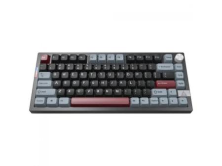 Teclado Mecânico Gamer Montech MKey PRO 75 DY Darkness, RGB, Wireless, Bluetooth, Switch Gateron Yellow, ANSI, 75%, Preto e Cinz
