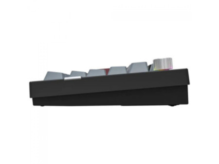 Teclado Mecânico Gamer Montech MKey PRO 75 DY Darkness, RGB, Wireless, Bluetooth, Switch Gateron Yellow, ANSI, 75%, Preto e Cinz