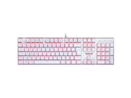 Teclado Mecânico Gamer Redragon Mitra Lunar K551W, Switch Black, ABNT2, White