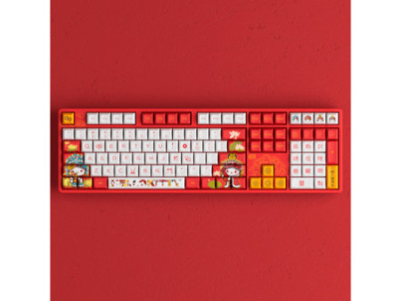 Teclado Mecânico Gamer Akko Hello Kitty Peking Opera 5108S (A), RGB, Switch Akko Sakura, ANSI