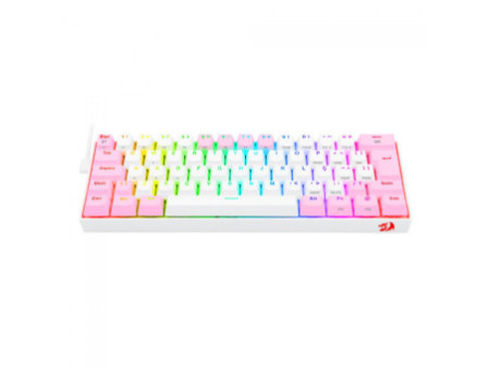Teclado Mecânico Gamer Redragon Draconic Pro, RGB, 60%, Switch Brown. ABNT, Bluetooth, White/Pink, K530WP-RGB-PRO (PT-BROWN)
