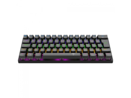 Teclado Mecânico Gamer T-Dagger Arena, Rainbow, Switch Brown, 60%, ABNT2, Preto, T-TGK321-BR ABNT-2