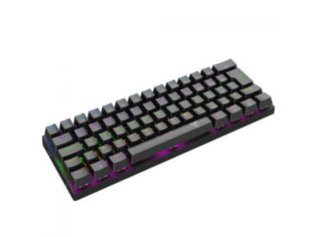 Teclado Mecânico Gamer T-Dagger Arena, Rainbow, Switch Brown, 60%, ABNT2, Preto, T-TGK321-BR ABNT-2
