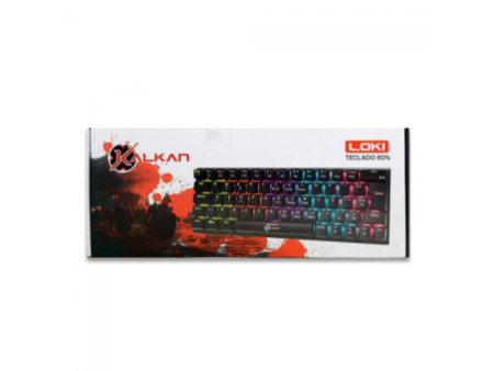 Teclado Mecânico Gamer Kalkan Loki 60%, Rainbow, Switch Kalkan YH Brown, ABNT2, Preto, KLK00015