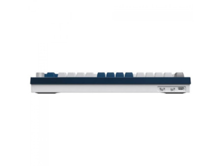 Teclado Mecânico Gamer Montech MKey PRO 75 FY Freedom, RGB, Wireless, Bluetooth, Switch Gateron Yellow, ANSI, 75%, Azul e Branco