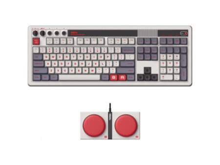 Teclado Mecânico Gamer 8BitDo Retro 108 N Edition, Wireless, Bluetooth, USB, ANSI, Switch Kailh Box White V2, 85HC02