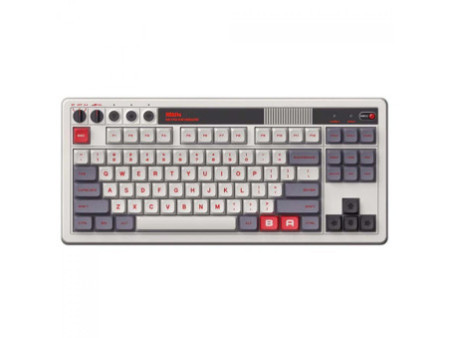 Teclado Mecânico Gamer 8BitDo N Edition, Wireless, Bluetooth, USB-C, ANSI, Switch Kailh Box White V2, White, 85HA02