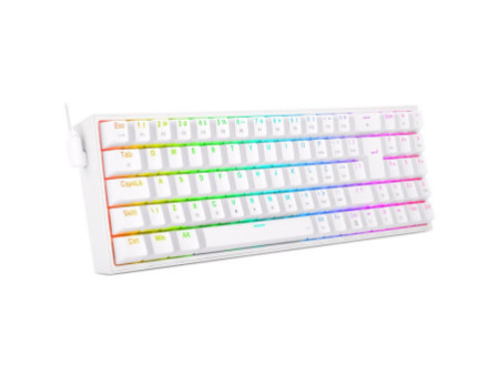 Teclado Gamer Mecânico Redragon Pollux, RGB, Switch Brown, ABNT2, White, K628-RGB-W (PT-BROWN)