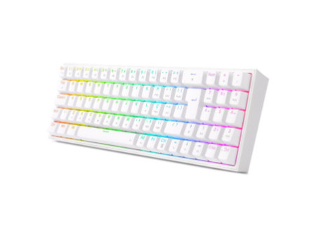 Teclado Gamer Mecânico Redragon Pollux, RGB, Switch Brown, ABNT2, White, K628-RGB-W (PT-BROWN)