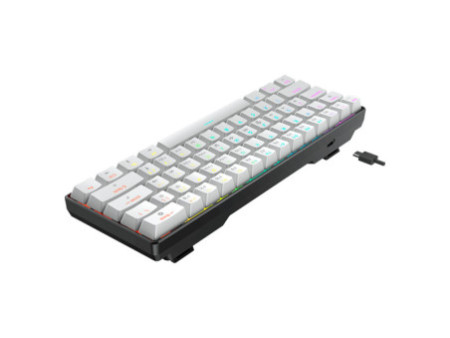 Teclado Mecânico Gamer Force One Atlas 60%, RGB, Switch Red, White, FR.TC.A6.01