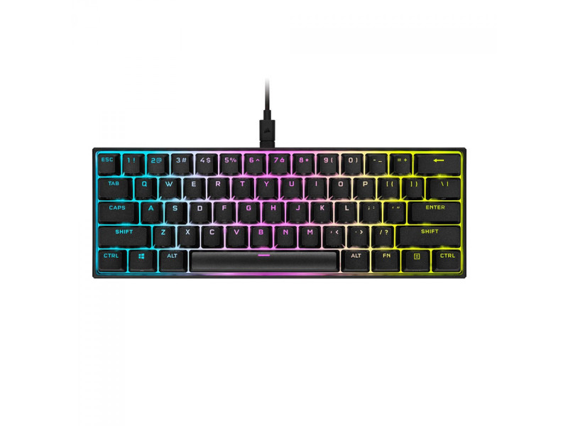 Teclado Gamer Mecânico Corsair K65 RGB Mini, Cherry MX Speed, Black, CH-9194014-NA