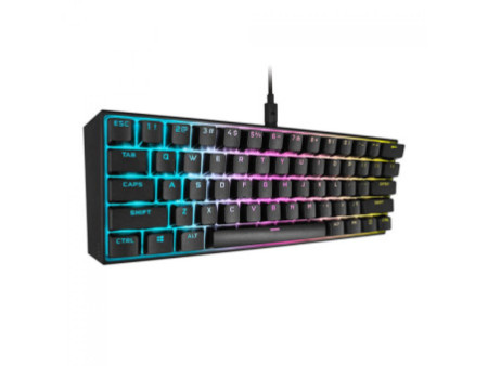 Teclado Gamer Mecânico Corsair K65 RGB Mini, Cherry MX Speed, Black, CH-9194014-NA