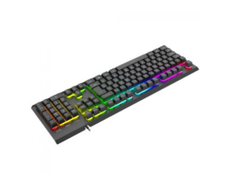 Teclado Gamer T-Dagger Nova, RGB, Membrana, Full Size, ABNT2, Preto, T-TGK110