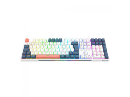 Teclado Mecânico Gamer Redragon Trundle, RGB, Switch Brown, ABNT2, Branco, Azul e Rosa, K668WBO-RGB (PT-BROWN)
