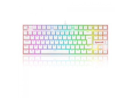 Teclado Mecânico Gamer Redragon Kumara Lunar K552, RGB, Switch Red, ABNT2, White, K552W-RGB (PT-RED)