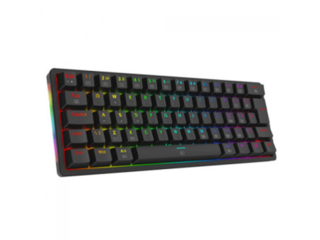 Teclado Gamer Mecânico Redragon Akali, RGB, USB, Switch Brown, ABNT2, 60%, Preto, K642-RGB (PT-BROWN)