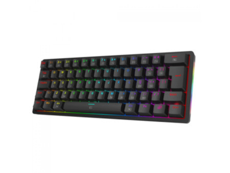 Teclado Gamer Mecânico Redragon Akali, RGB, USB, Switch Brown, ABNT2, 60%, Preto, K642-RGB (PT-BROWN)