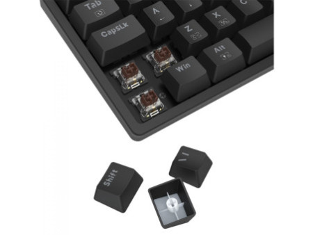 Teclado Gamer Mecânico Redragon Akali, RGB, USB, Switch Brown, ABNT2, 60%, Preto, K642-RGB (PT-BROWN)
