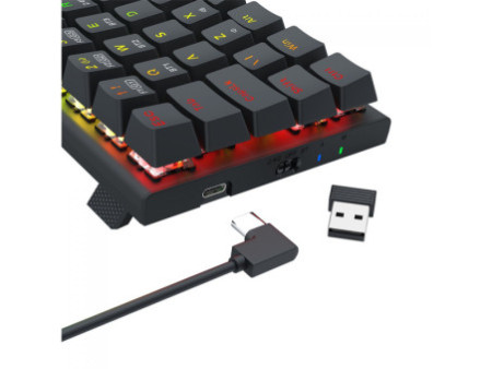 Teclado Mecânico Gamer Redragon Ryze Pro, RGB, Wireless, Bluetooth, Switch Brown, ABNT2, K633RGB-PRO (PT-BROWN)
