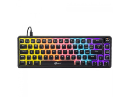 Teclado Mecânico Gamer Kalkan Drakar, 65%, Rainbow, Switch YH Brown, ABNT2, Preto, KLK00052