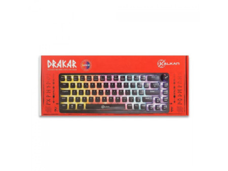 Teclado Mecânico Gamer Kalkan Drakar, 65%, Rainbow, Switch YH Brown, ABNT2, Preto, KLK00052