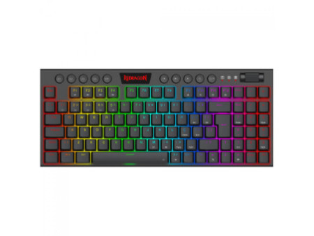 Teclado Mecânico Gamer Redragon Yi, Low-Profile, RGB, Switch Brown, 96%, ABNT2, Black, K625P-KB (PT-BROWN)