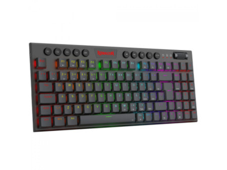 Teclado Mecânico Gamer Redragon Yi, Low-Profile, RGB, Switch Brown, 96%, ABNT2, Black, K625P-KB (PT-BROWN)