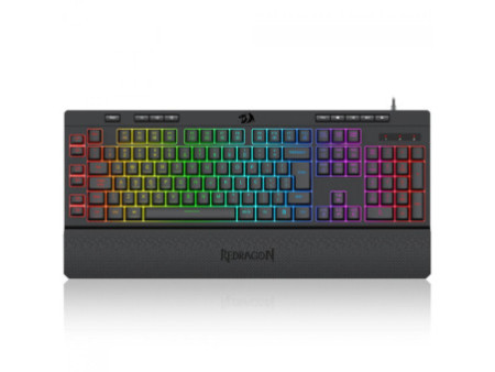 Teclado Gamer Redragon Shiva V2, RGB, USB, Membrana, ABNT2, Full Size, Preto, K512RGB V2