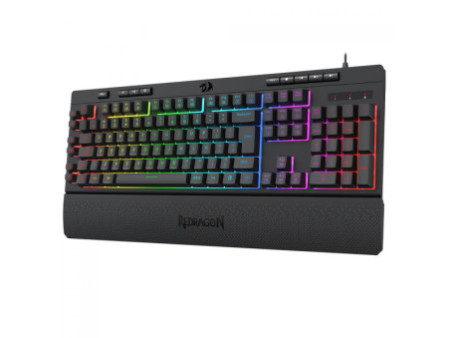 Teclado Gamer Redragon Shiva V2, RGB, USB, Membrana, ABNT2, Full Size, Preto, K512RGB V2