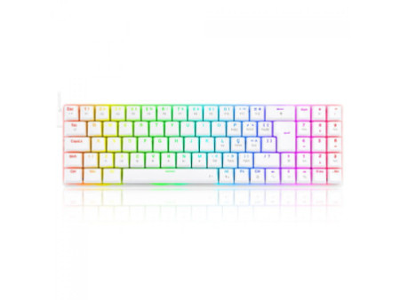Teclado Mecânico Gamer Redragon Ashe Lunar White, RGB, Low-Profile, Switch Red, ABNT2, Branco, K626-KB-W (PT-RED)