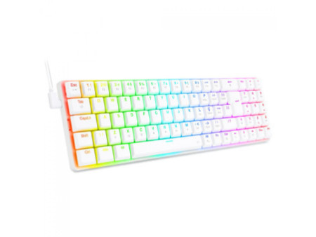 Teclado Mecânico Gamer Redragon Ashe Lunar White, RGB, Low-Profile, Switch Red, ABNT2, Branco, K626-KB-W (PT-RED)