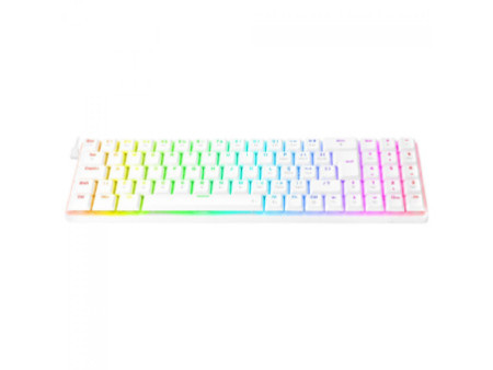 Teclado Mecânico Gamer Redragon Ashe Lunar White, RGB, Low-Profile, Switch Red, ABNT2, Branco, K626-KB-W (PT-RED)