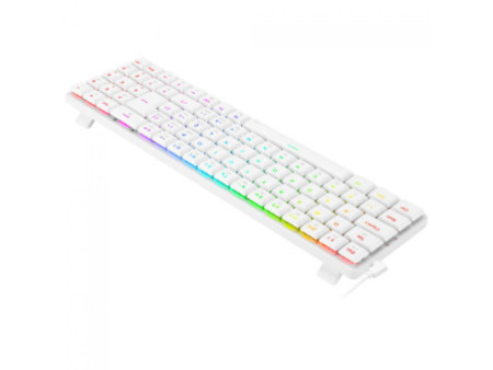 Teclado Mecânico Gamer Redragon Ashe Lunar White, RGB, Low-Profile, Switch Red, ABNT2, Branco, K626-KB-W (PT-RED)