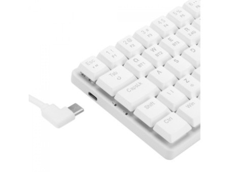 Teclado Mecânico Gamer Redragon Ashe Lunar White, RGB, Low-Profile, Switch Red, ABNT2, Branco, K626-KB-W (PT-RED)