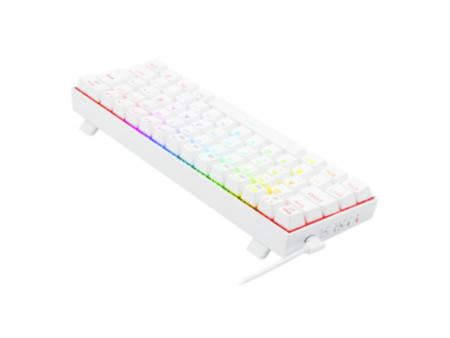 Teclado Mecânico Gamer Redragon Draconic Lunar, RGB, 60%, Switch Brown. ABNT, Bluetooth, White, K530W-RGB-PRO (PT-BROWN)