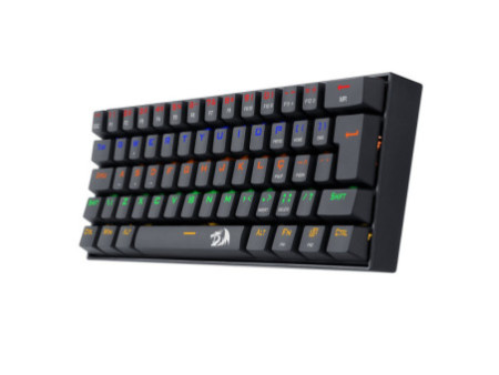 Teclado Gamer Mecânico Redragon Lakshmi, Rainbow, Switch Red, ABNT2, 60%, Black, K606R PT-RED