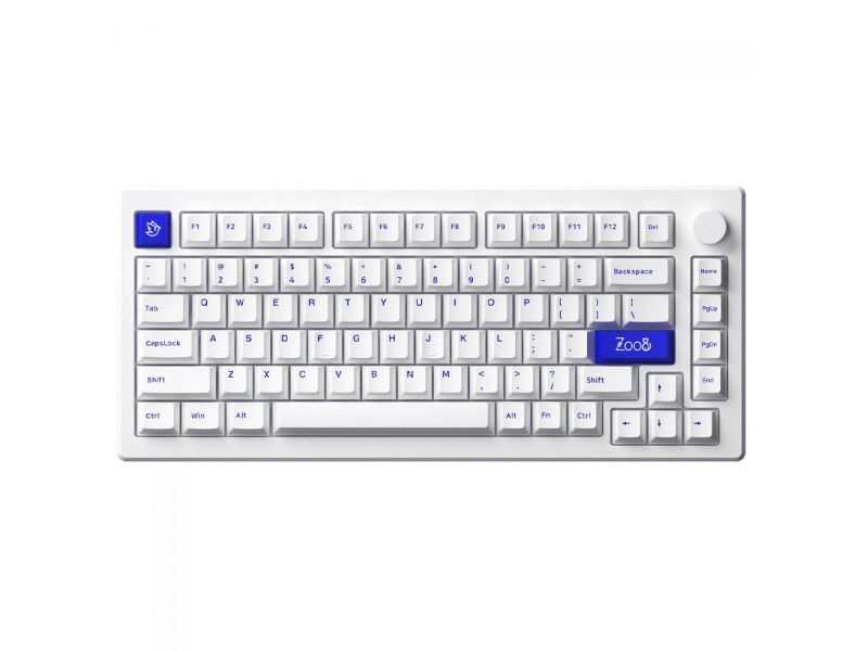 Teclado Gamer Mecânico Akko MOD 007PC Blue On White, USB, ANSI, Switch Akko Piano V3 Pro