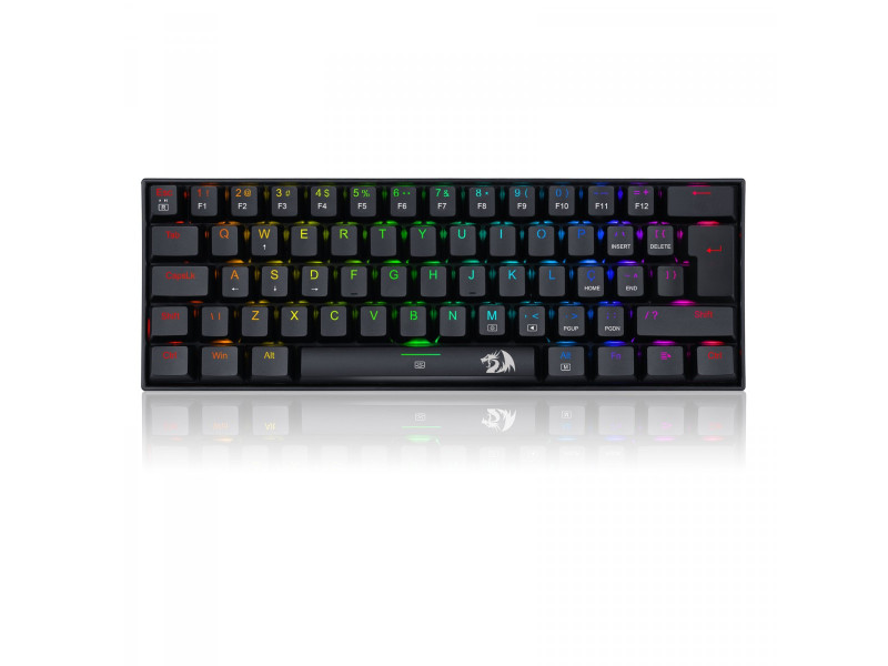 Teclado Mecânico Gamer Redragon Dragonborn, RGB, Switch Blue, Black ABNT 2, K630RGB-1 (PT-BLUE)