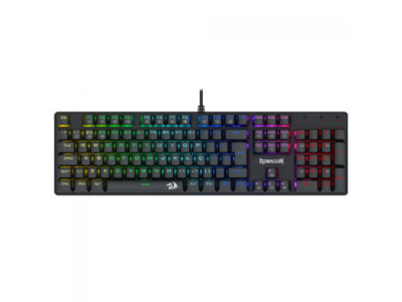 Teclado Mecânico Gamer Redragon Sindri Rainbow, Switch Brown, USB, ABNT2, Full-Size, Black, K671 (PT-BROWN)