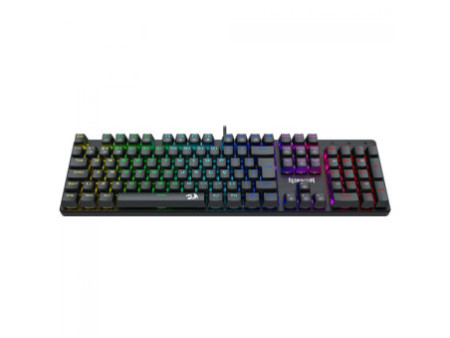 Teclado Mecânico Gamer Redragon Sindri Rainbow, Switch Brown, USB, ABNT2, Full-Size, Black, K671 (PT-BROWN)