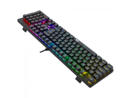 Teclado Mecânico Gamer Redragon Sindri Rainbow, Switch Brown, USB, ABNT2, Full-Size, Black, K671 (PT-BROWN)