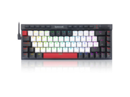 Teclado Mecânico Gamer Redragon Magic Wand, RGB, Switch Brown, ABNT2, Branco Preto e Vermelho, K635WBR-RGB (PT-BROWN)