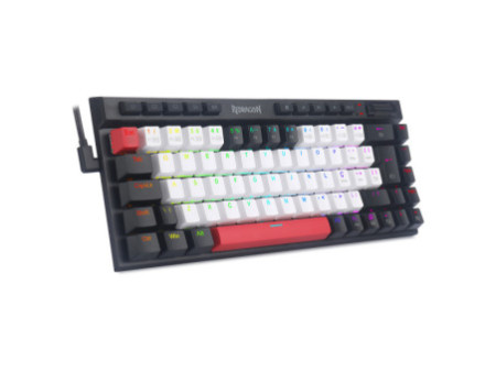 Teclado Mecânico Gamer Redragon Magic Wand, RGB, Switch Brown, ABNT2, Branco Preto e Vermelho, K635WBR-RGB (PT-BROWN)