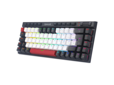 Teclado Mecânico Gamer Redragon Magic Wand, RGB, Switch Brown, ABNT2, Branco Preto e Vermelho, K635WBR-RGB (PT-BROWN)