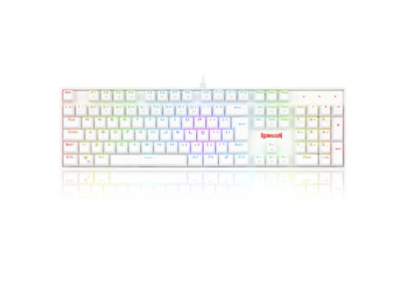 Teclado Mecânico Gamer Redragon Mitra Lunar K551W, RGB, Switch Brown, ABNT2, White, K551W-RGB (PT-BROWN)