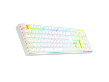 Teclado Mecânico Gamer Redragon Mitra Lunar K551W, RGB, Switch Brown, ABNT2, White, K551W-RGB (PT-BROWN)