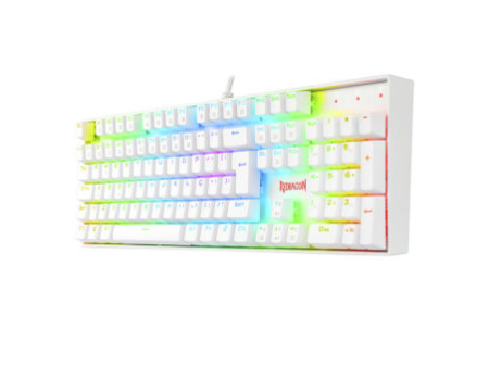 Teclado Mecânico Gamer Redragon Mitra Lunar K551W, RGB, Switch Brown, ABNT2, White, K551W-RGB (PT-BROWN)