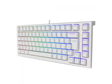 Teclado Mecânico Gamer Akko MG75, RGB, 75%, ABNT2, Switch Akko Silver V3 Pro, Branco